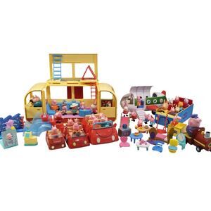 Peppa Pig Ultimate Collection Transforming Camper Van Airplane Train Toys